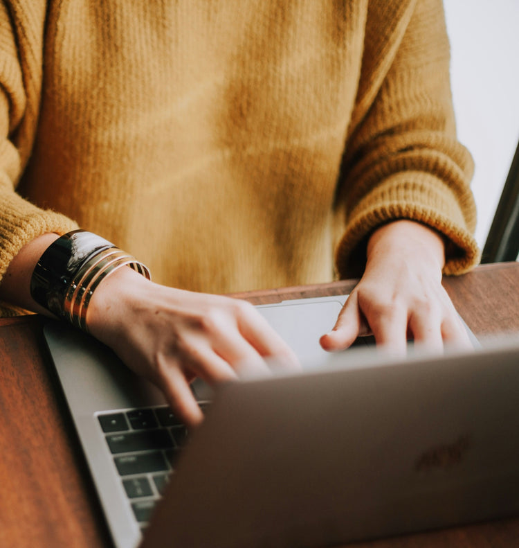 Person using a laptop