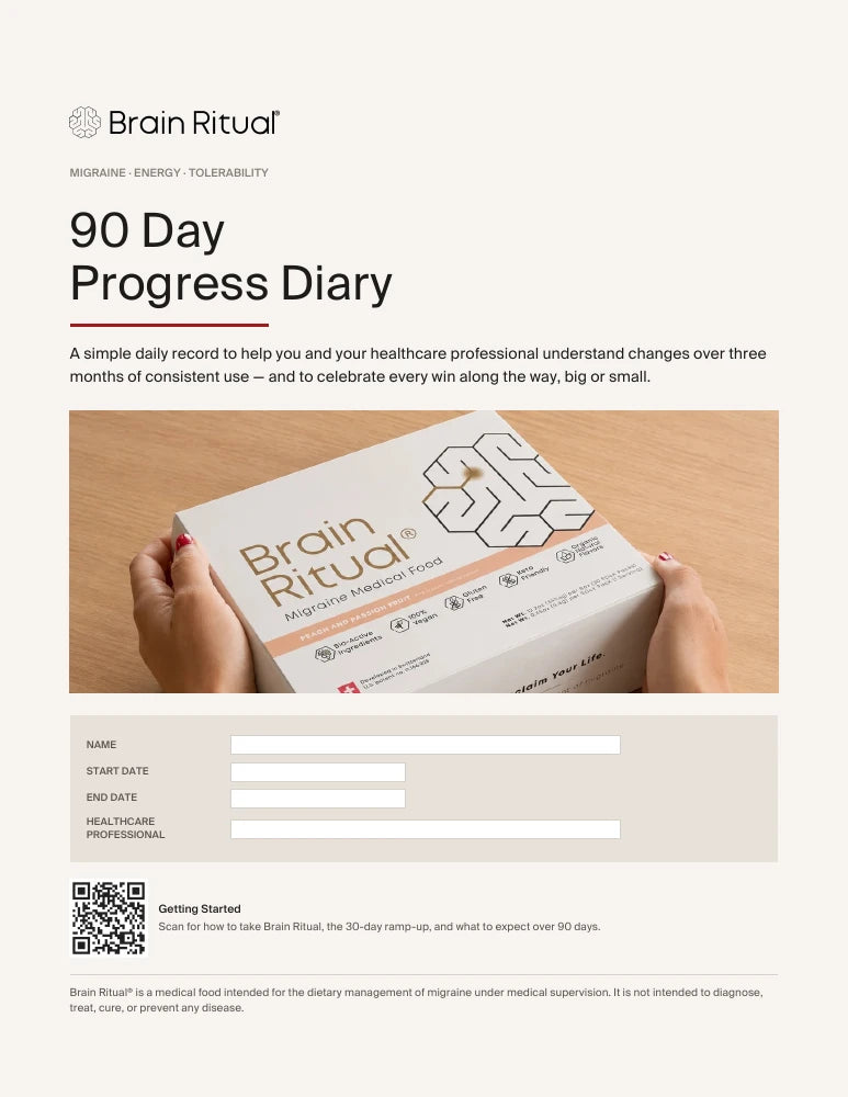 Cover of the Brain Ritual 90 Day Progress Diary