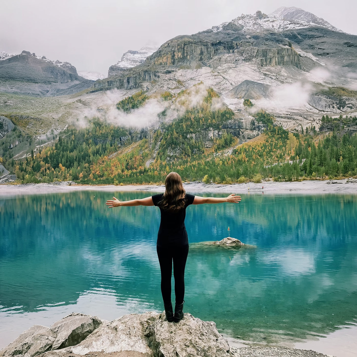 Dr. Elena Gross in the Swiss mountains